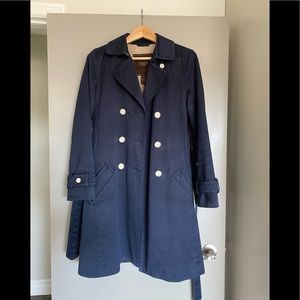 Coach Classic Trench Coat Navy Size S